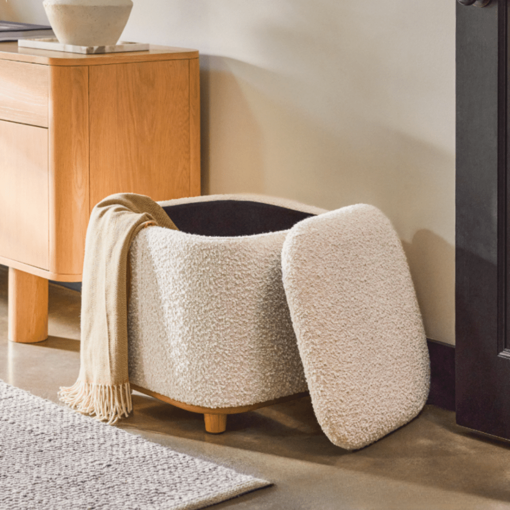 1 Seater Comfy Storage Ottoman Stool- 1500