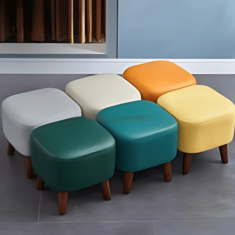 1 Seater Luxury Leathered Stool - 1530