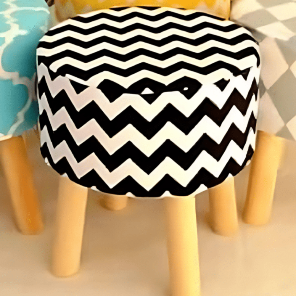 1 Seater Luxury Round Stool - 1538