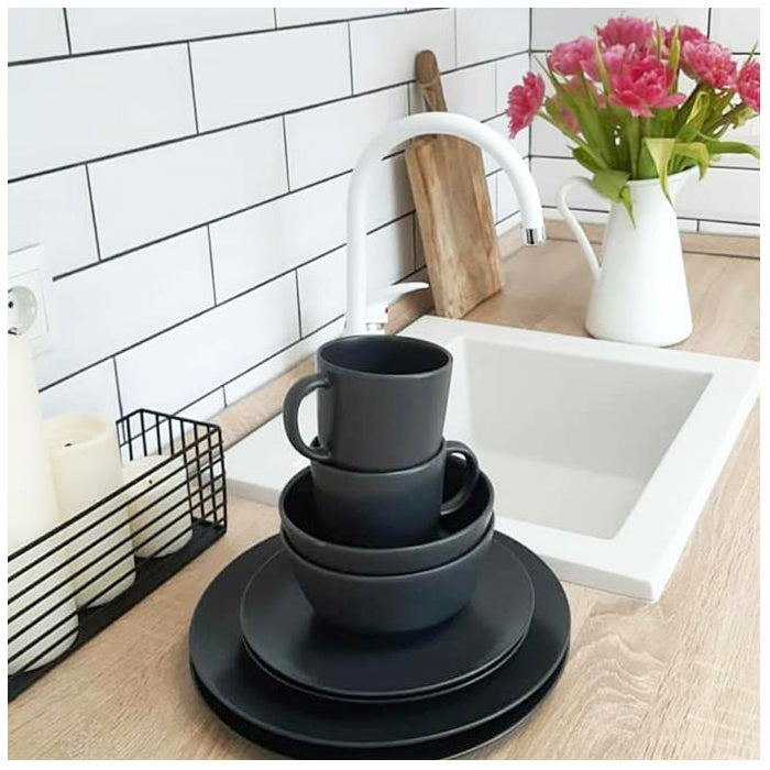 24-Pc Dinner Set - Black