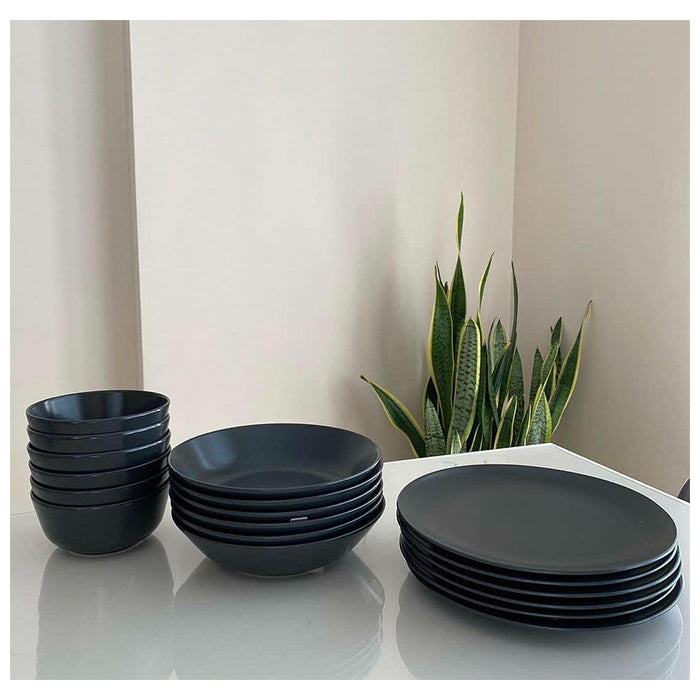 24-Pc Dinner Set - Black