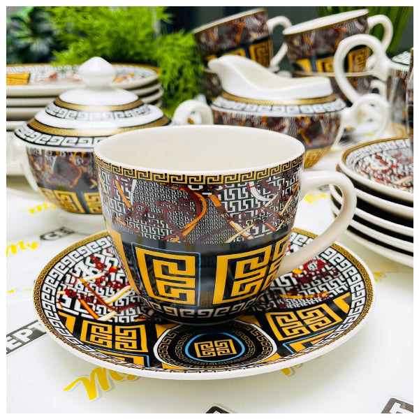 22-Pc Tea Set - Yellow